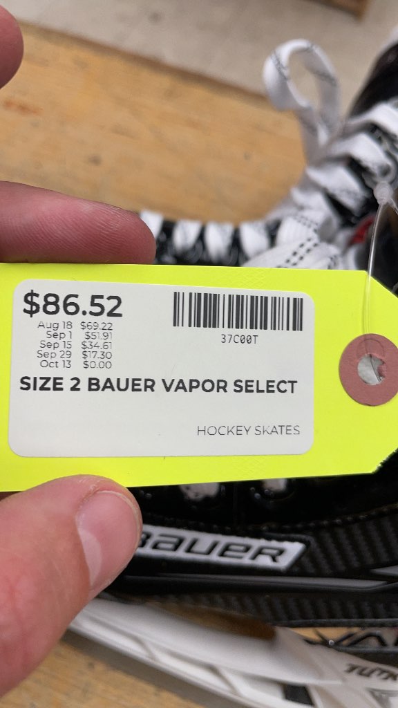 Bauer Vapor Select Hockey Skates size 2