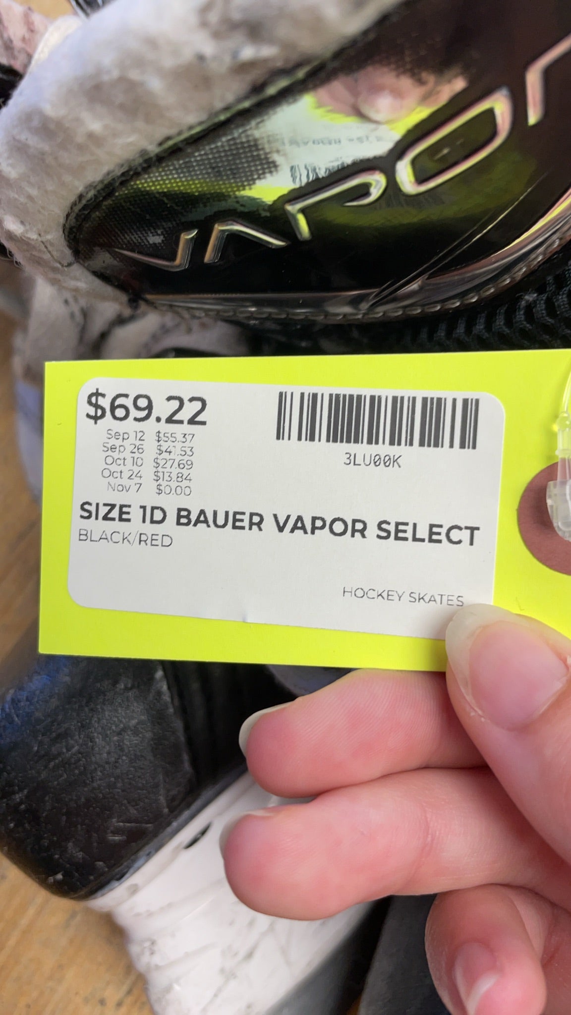 Bauer Vapor Select Size 1D Hockey Skates