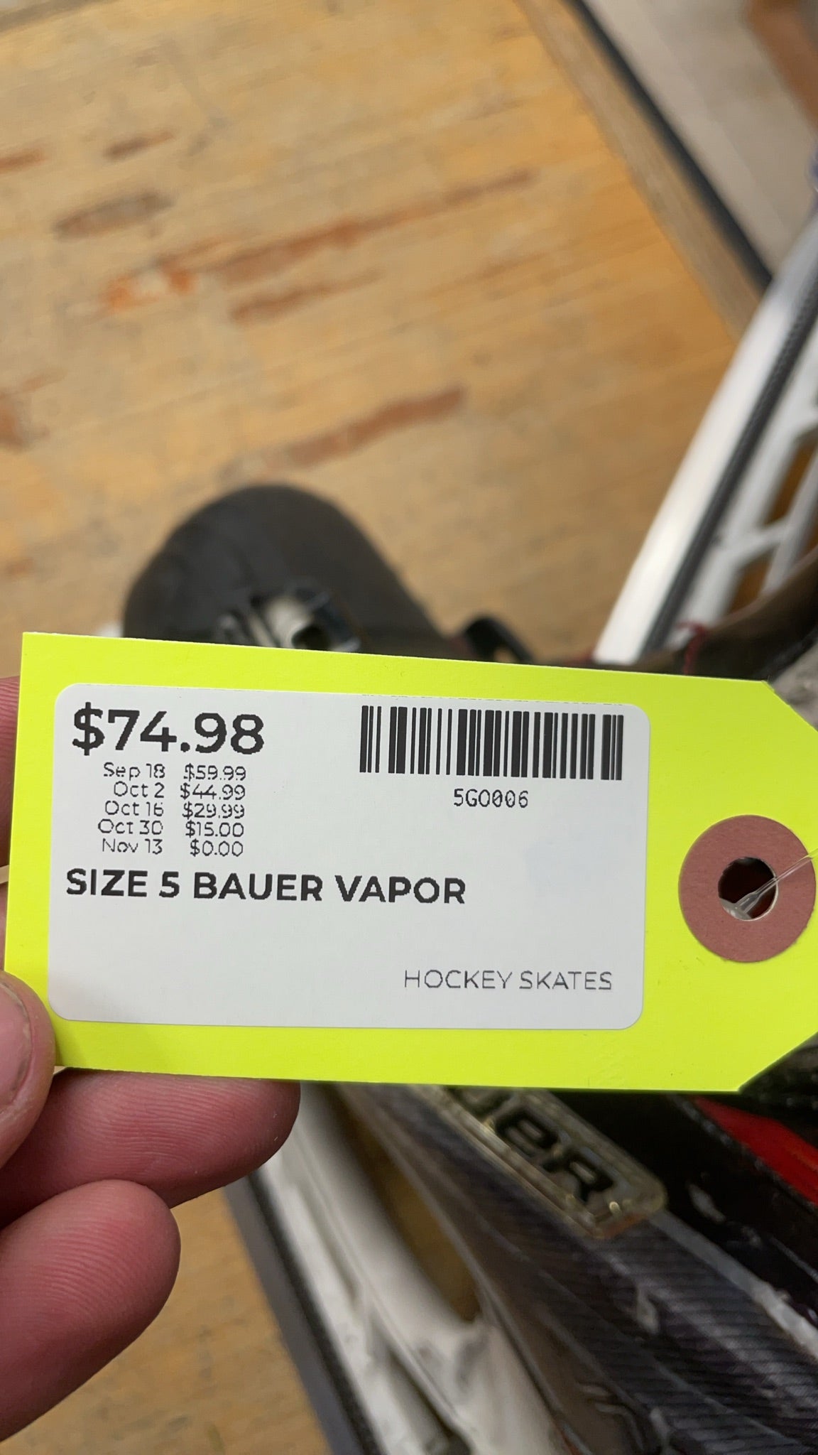 Bauer Vapor Size 5 Hockey Skates
