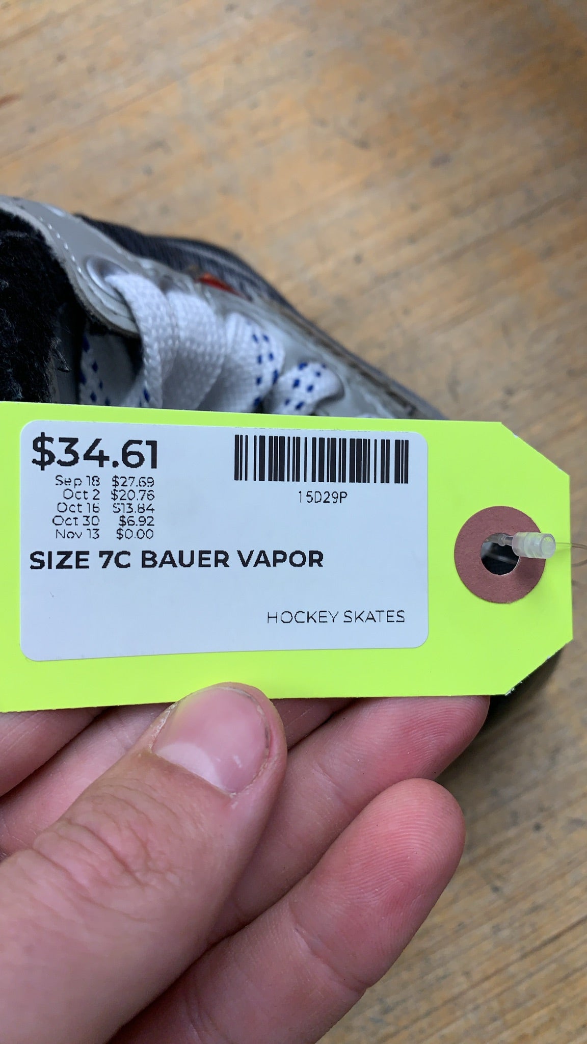 Bauer Vapor X:05 Size 7C Youth Hockey Skates