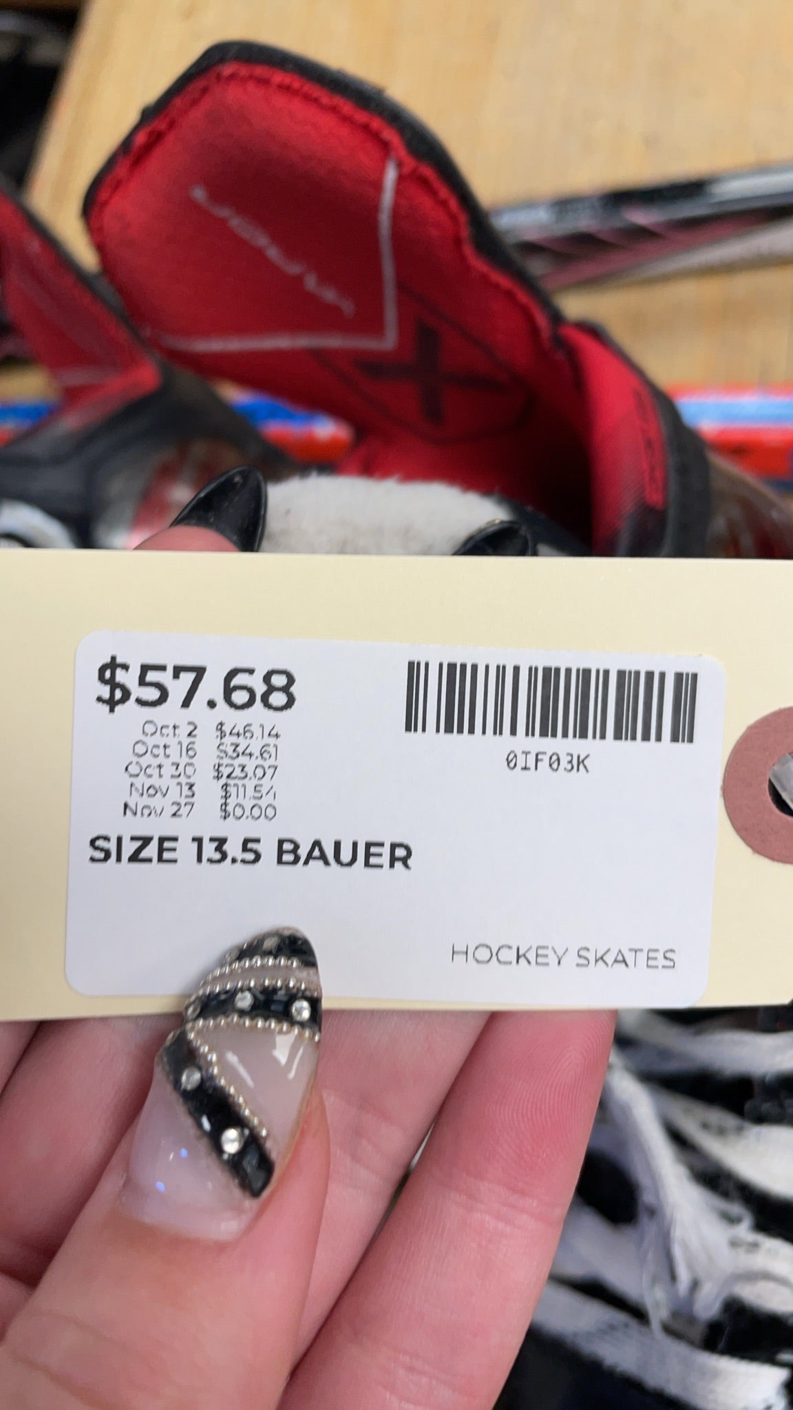 Bauer Vapor X5 Pro Size 13.5 Hockey Skates