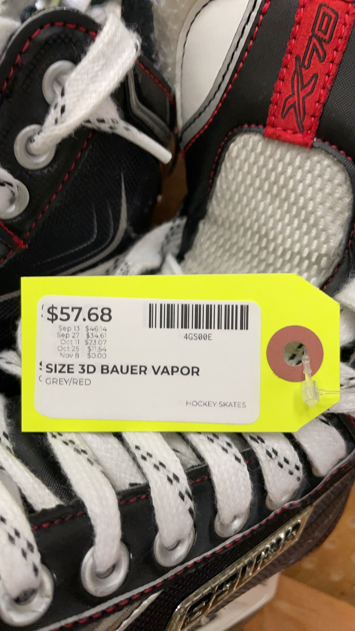 Bauer Vapor X70 Size 3D Hockey Skates