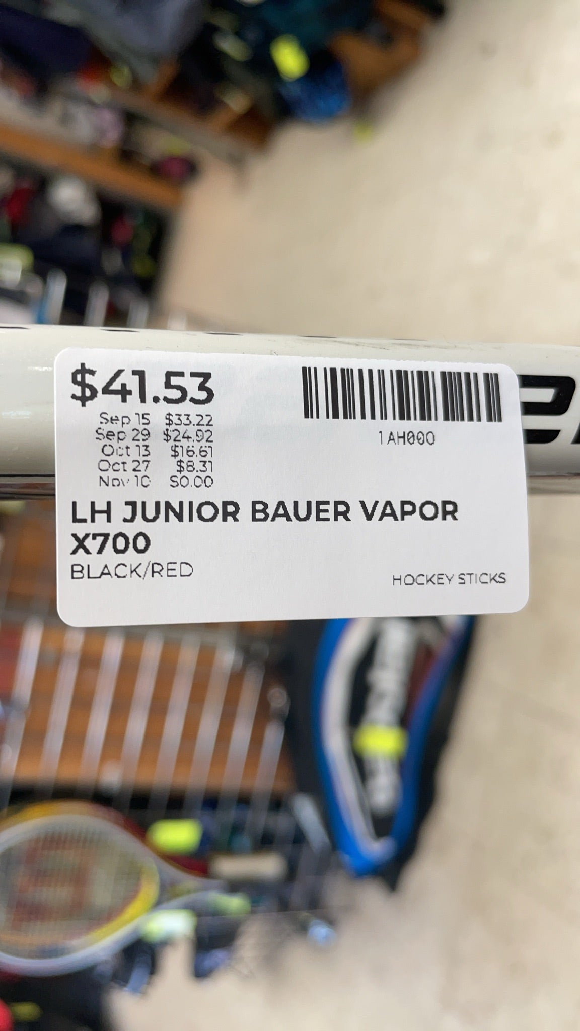 Bauer Vapor X700 Junior 50 Flex LH Hockey Stick
