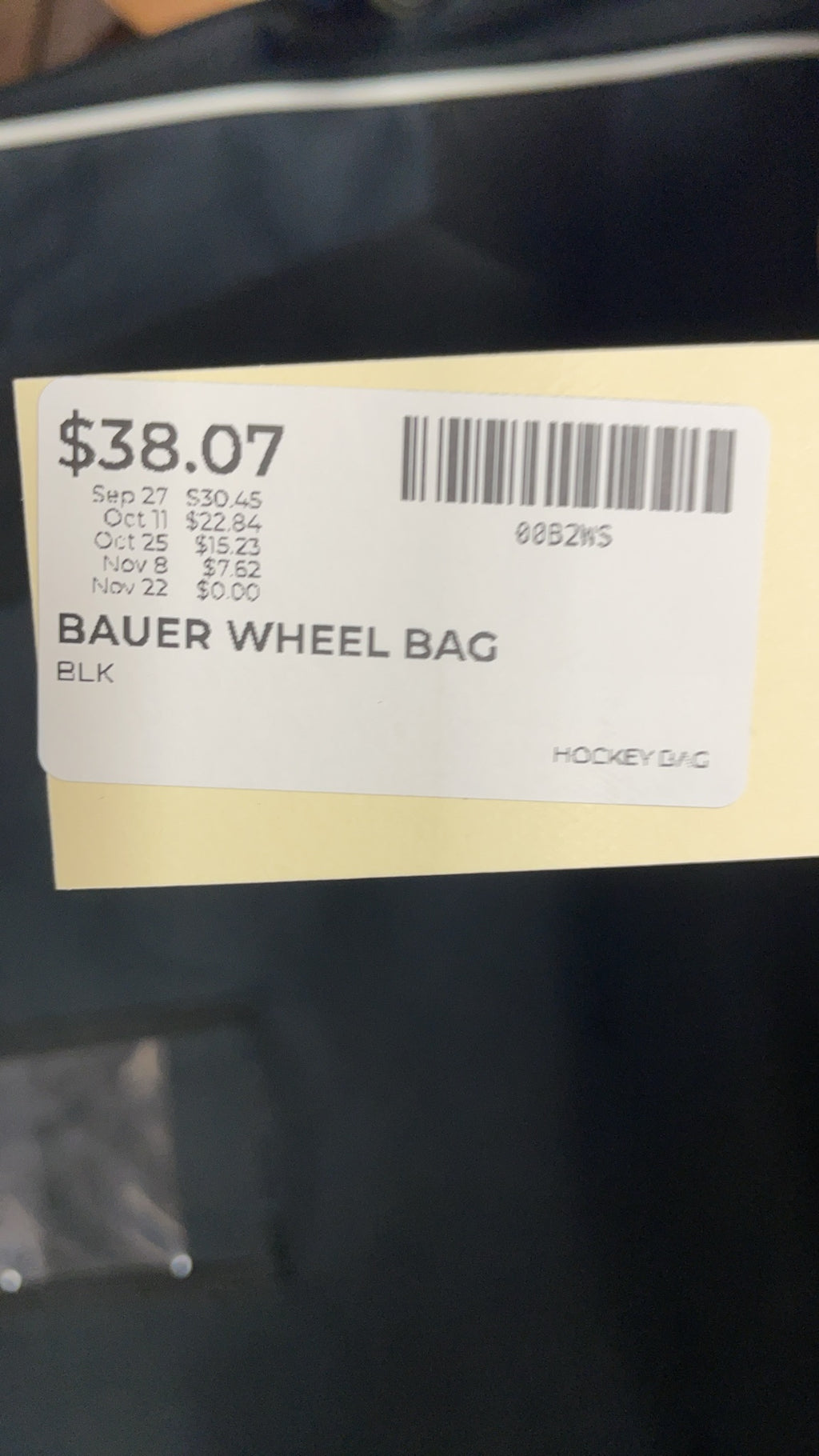 Bauer Wheel Bag Black