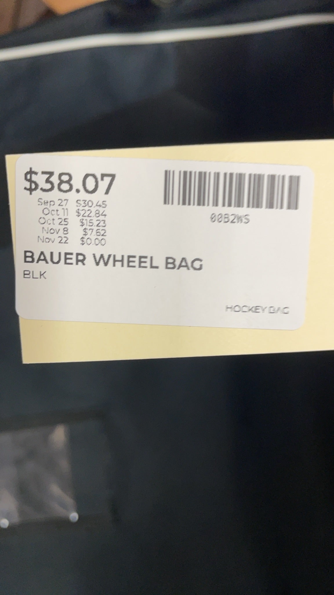 Bauer Wheel Bag Black
