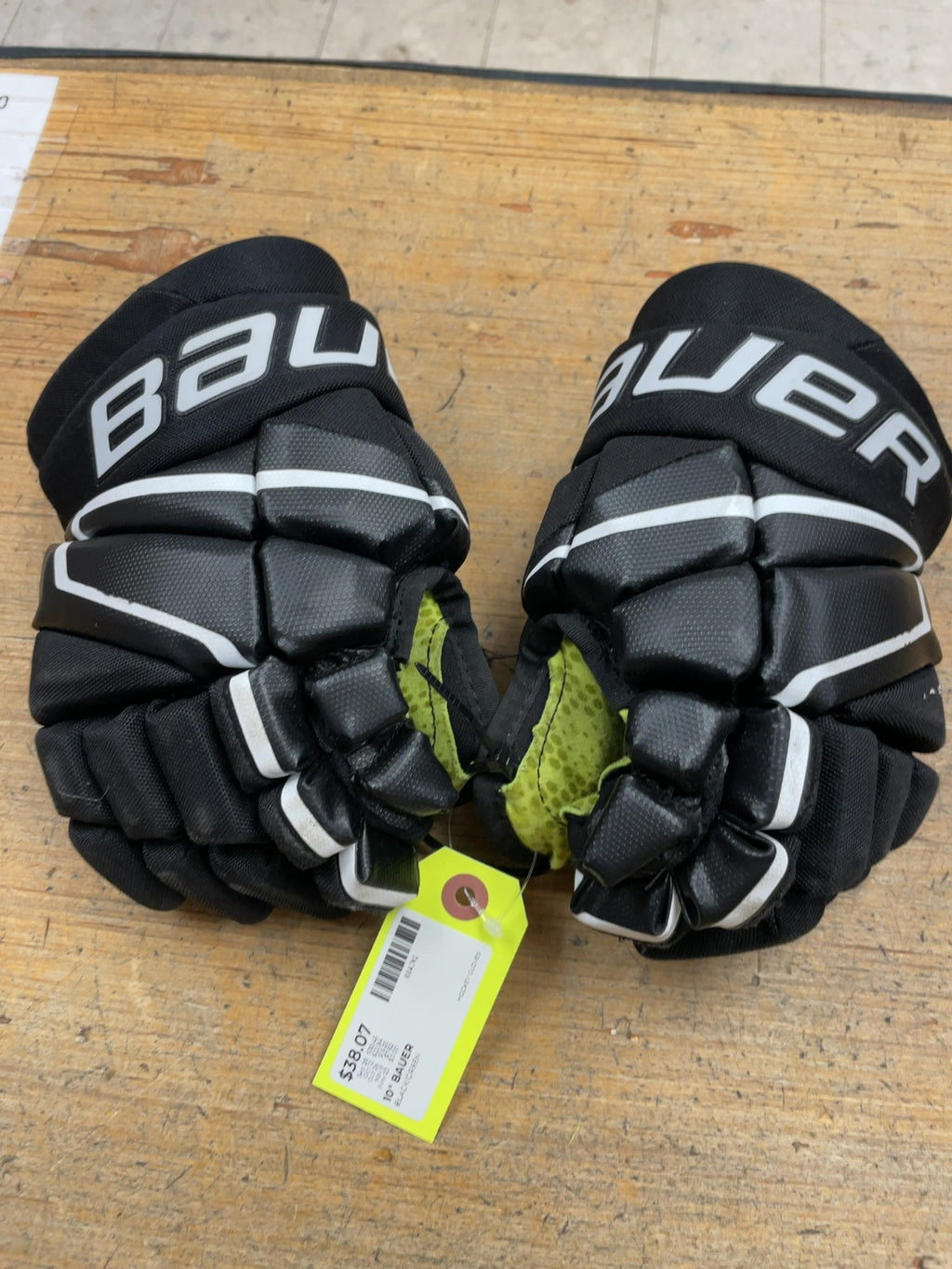 Bauer X 10" Hockey Gloves Black/Green