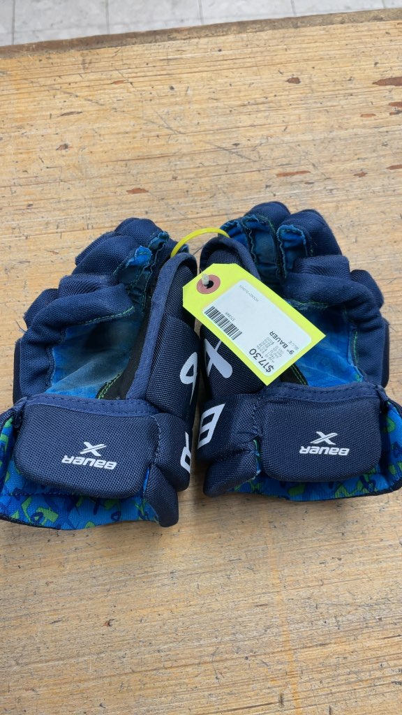 Bauer X 9" Hockey Gloves - Blue