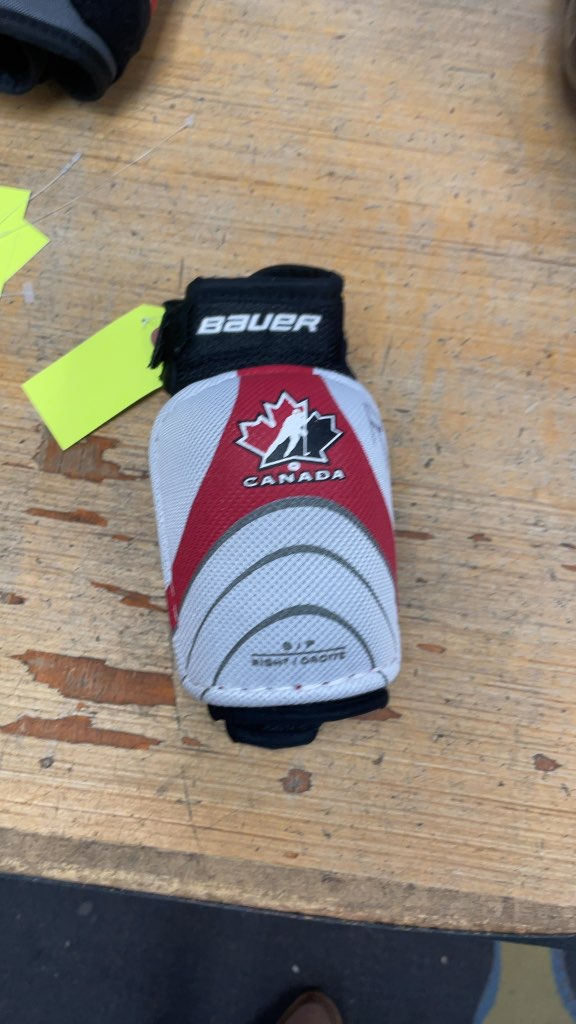 Bauer Youth Small Hockey Elbow Pads - White/Red