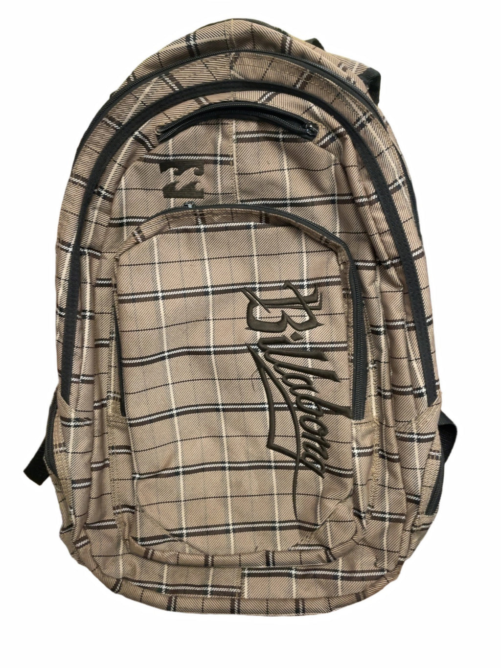 Billabong Brown Plaid Backpack