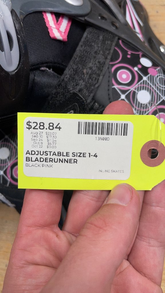 Bladerunner Phaser Flash G Adjustable Inline Skates 1-4