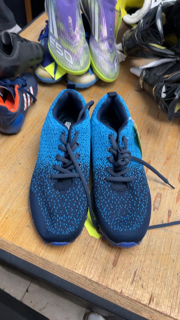 Blue Knit Running Shoes