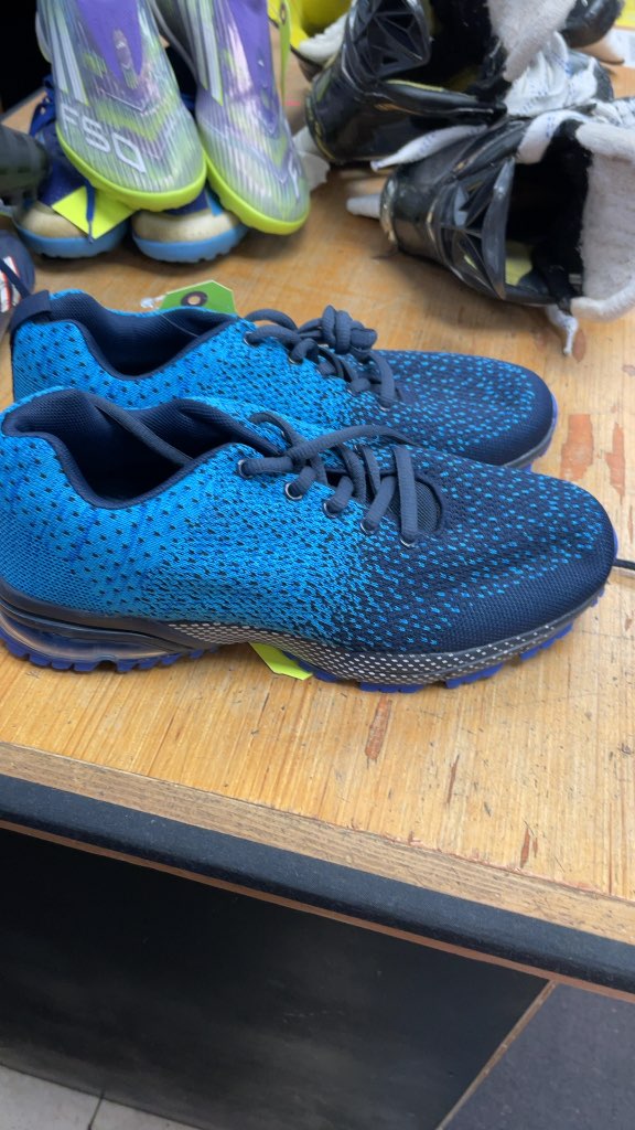 Blue Knit Running Shoes