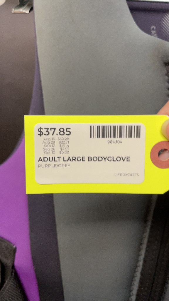Body Glove Adult Large Life Jacket - Purple/Grey