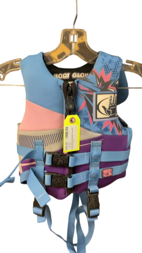 Body Glove Child Life Jacket 30-60 LB Blue/Pink/Purple