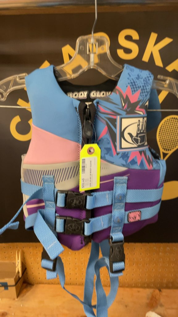 Body Glove Child Life Jacket 30-60 LB Blue/Pink/Purple