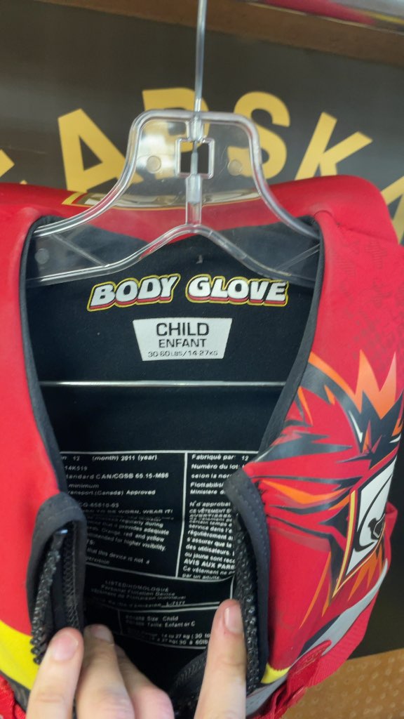 Body Glove Child Life Jacket 30-60 lbs