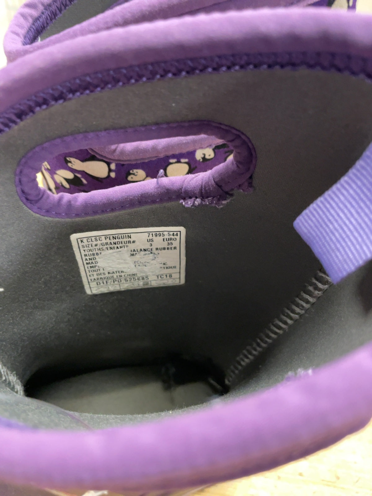 Bogs Classic Penguin Youth 3 Purple Rain Boots