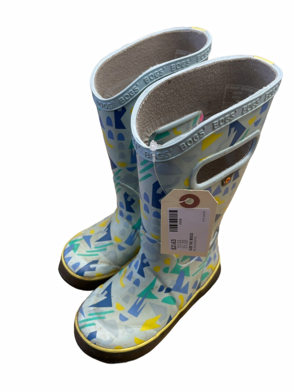 Bogs Geometric Rain Boots Size 10C Blue