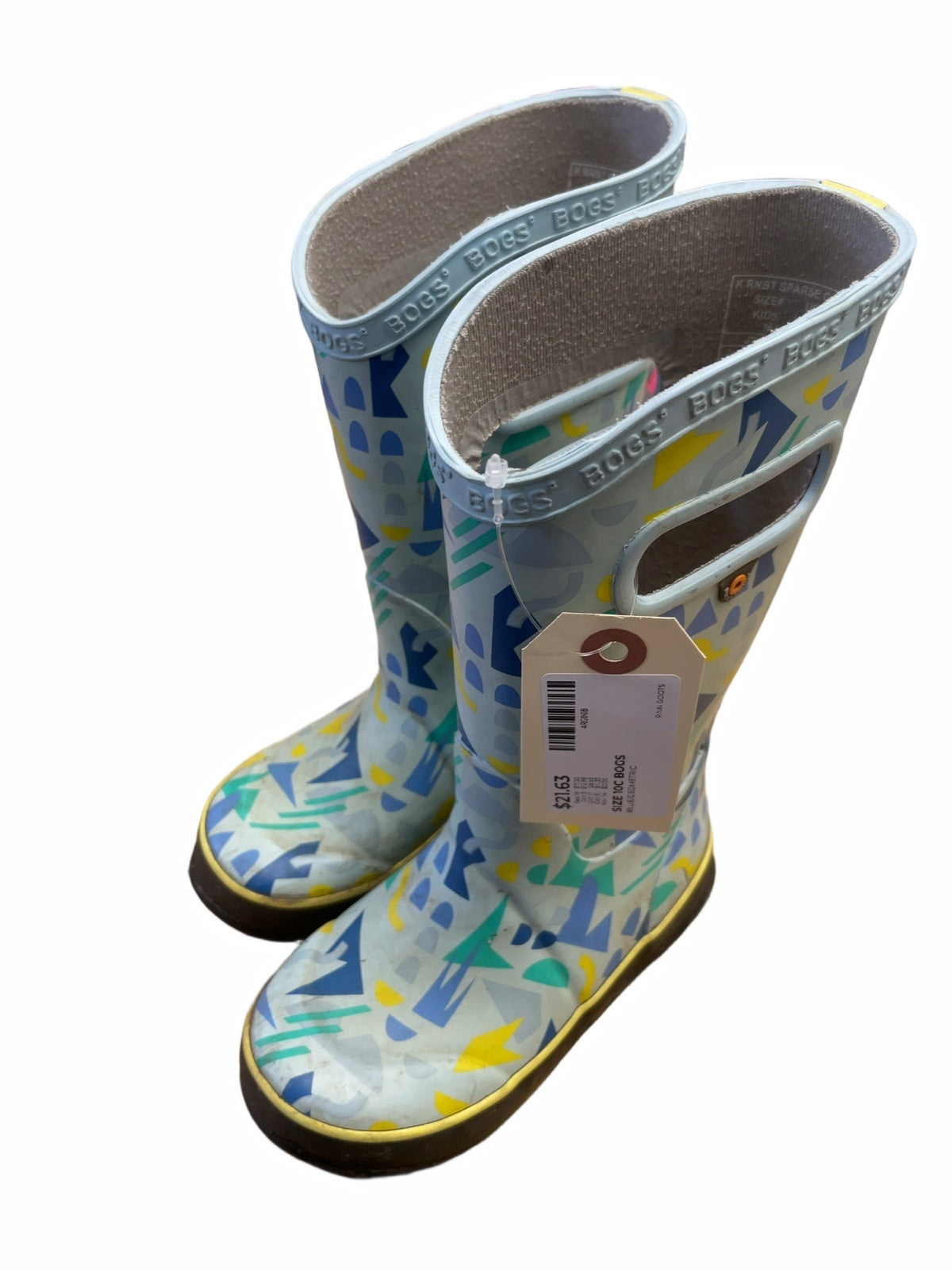 Bogs Geometric Rain Boots Size 10C Blue