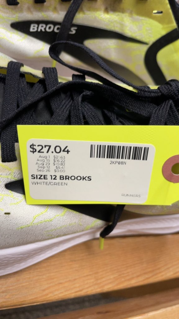 Brooks Hyperion Running Shoes White/Green Size 12