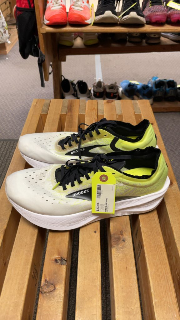 Brooks Hyperion Running Shoes White/Green Size 12