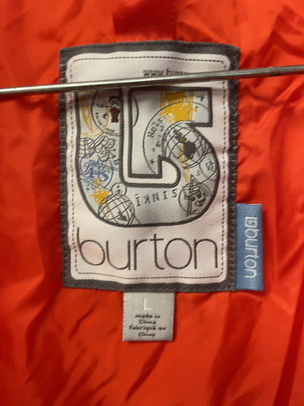 Burton Jacket Shell Size Large Orange