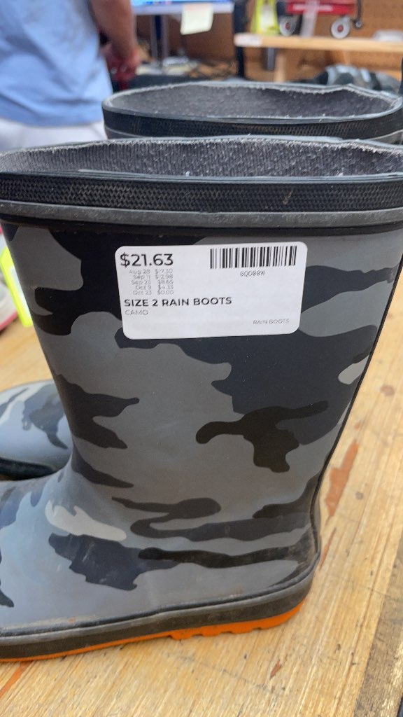 Camo Rain Boots - Size 2