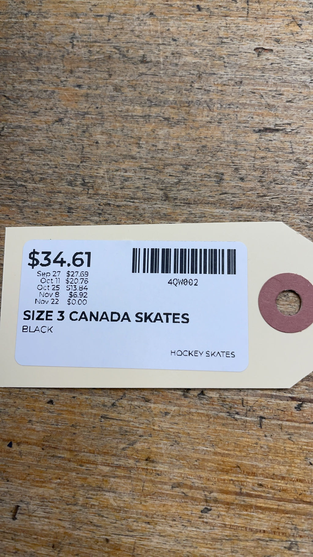 Canadien G45 Size 3 Hockey Skates