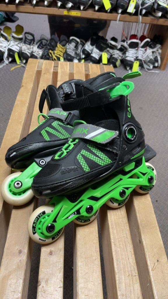 Capix Adjustable Inline Skates - Black/Green