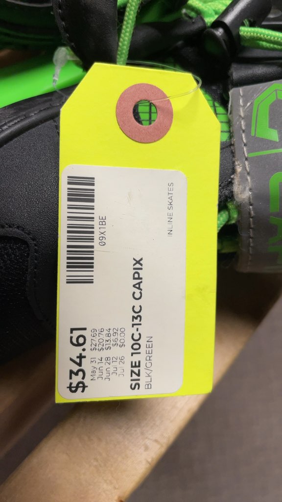 Capix Adjustable Inline Skates - Black/Green