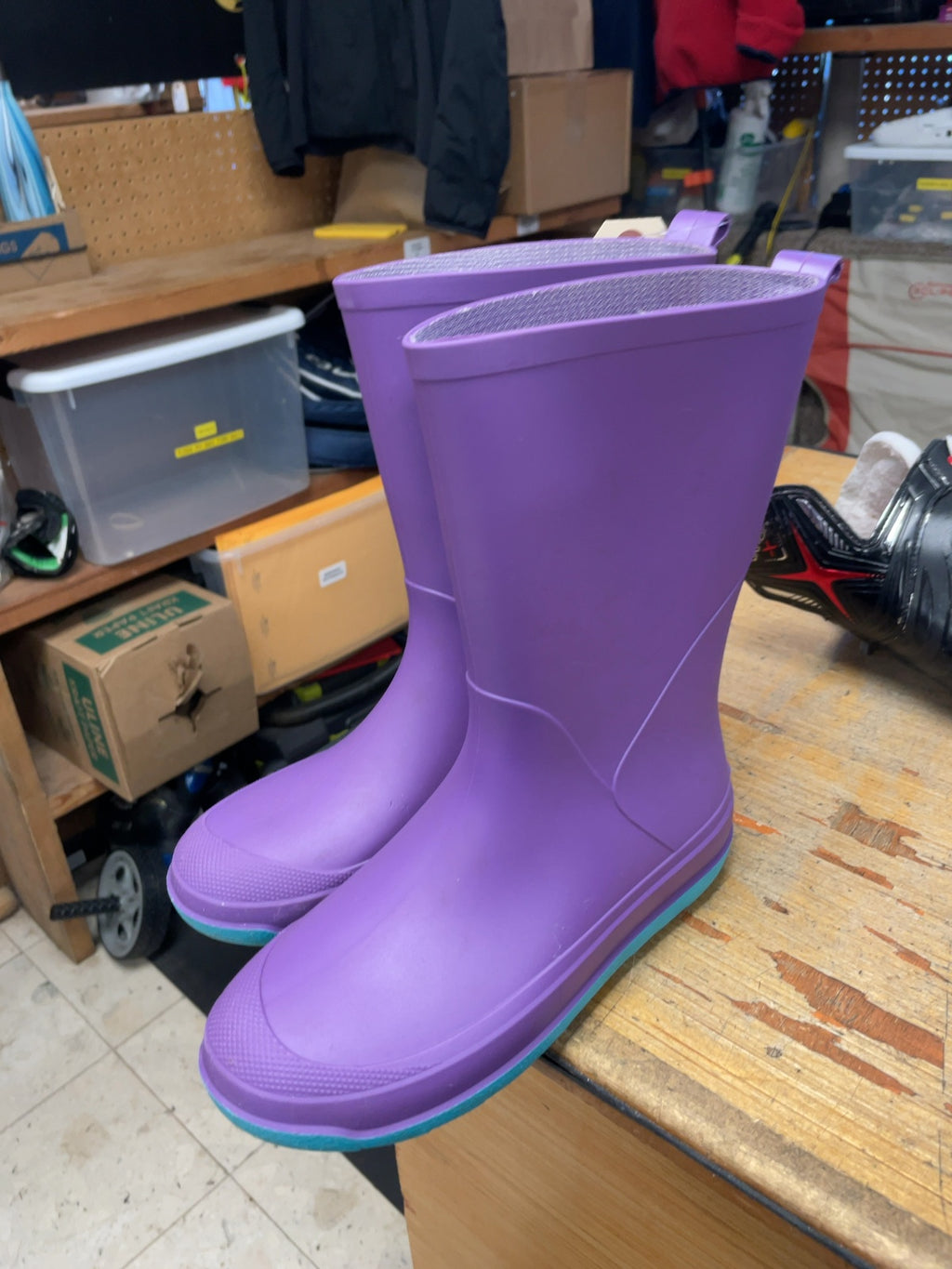 Cat and Jack Rain Boots Size 4 Purple