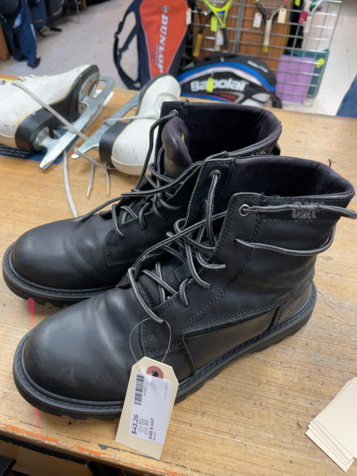CAT Hiking Boots Size 8 Black
