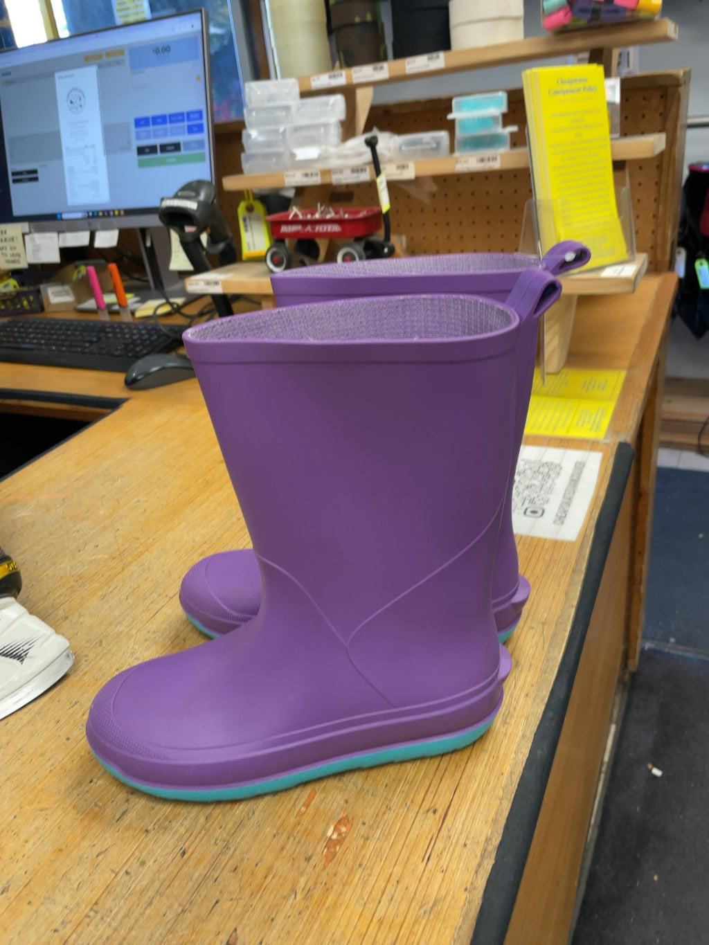 Cat & Jack Size 4 Purple Rain Boots