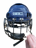 CCM Blue Hockey Helmet with Cage - Size Small