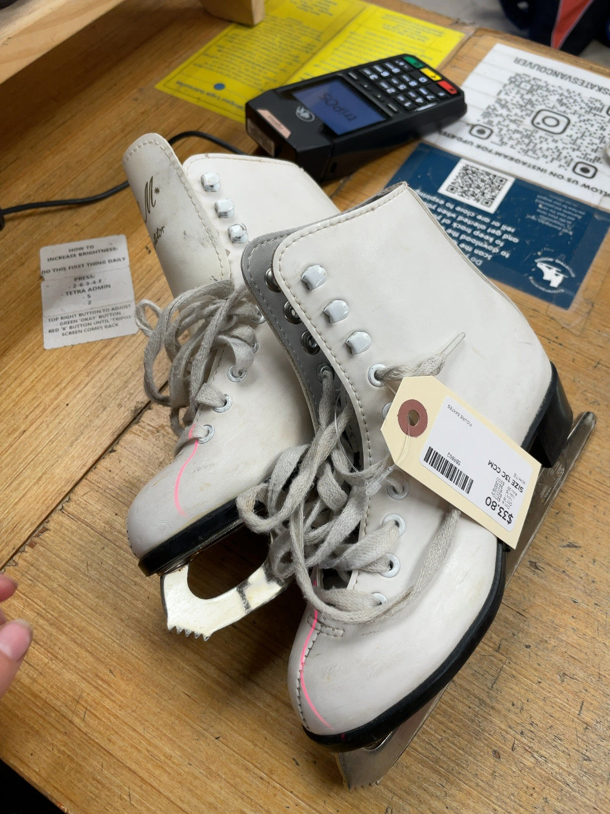 CCM Competitor Size 13C White Figure Skates