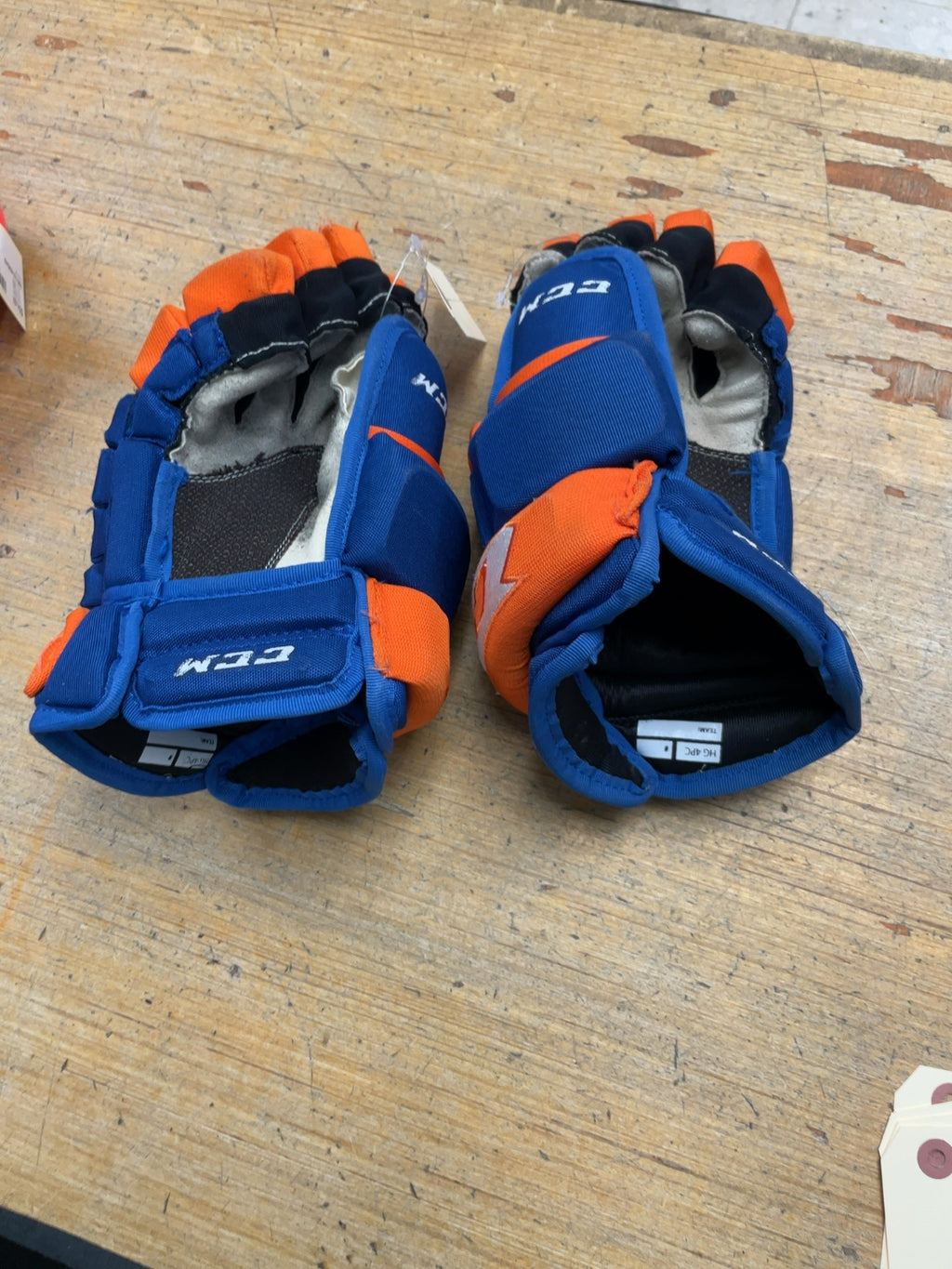 CCM HG4PC 12" Hockey Gloves Blue/Orange