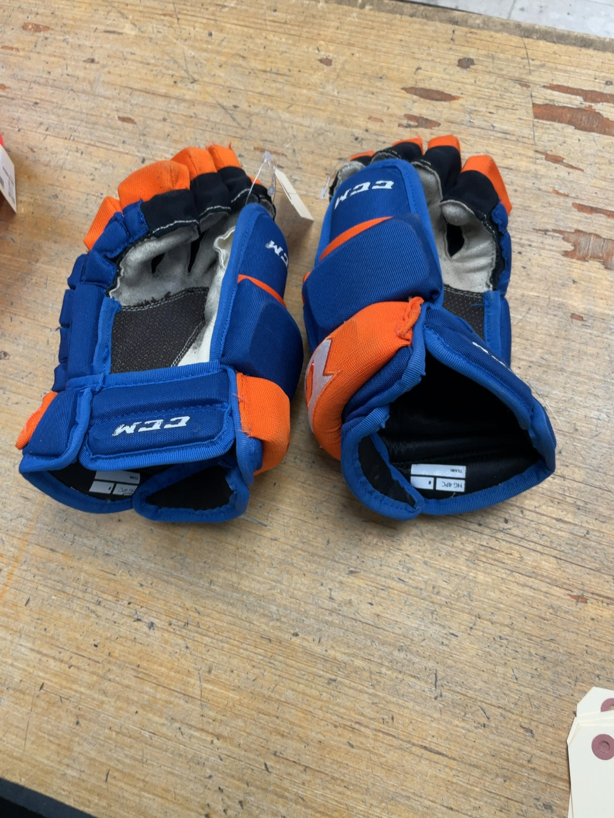 CCM HG4PC 12" Hockey Gloves Blue/Orange