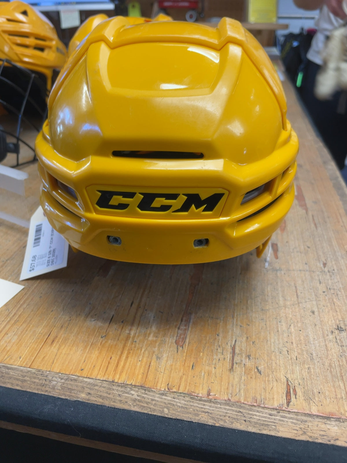 CCM Hockey Helmet Size 6 7/8 - 7 3/8" Yellow