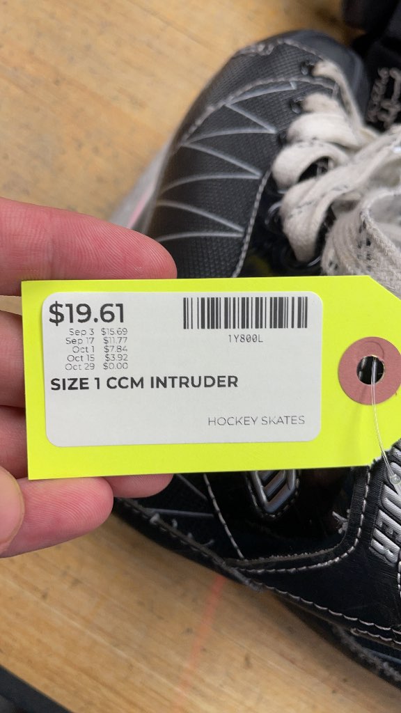 CCM Intruder Hockey Skates - Size 1