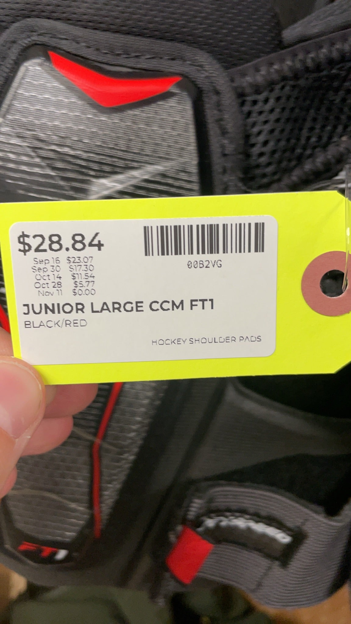 CCM JetSpeed FT1 Junior Large Hockey Shoulder Pads
