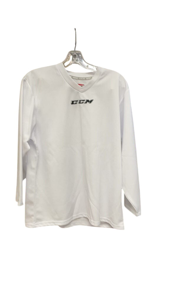 CCM Junior L/XL Practice Hockey Jersey - White