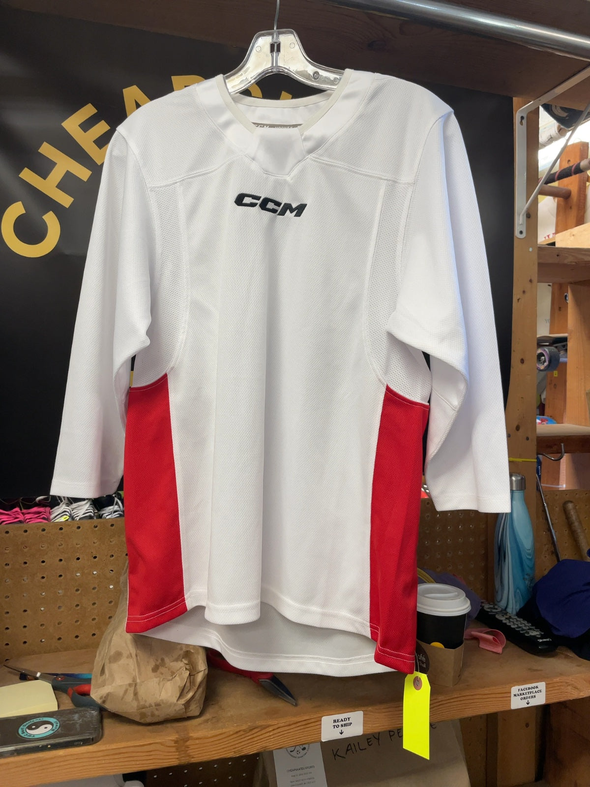 CCM Junior Small White Hockey Jersey