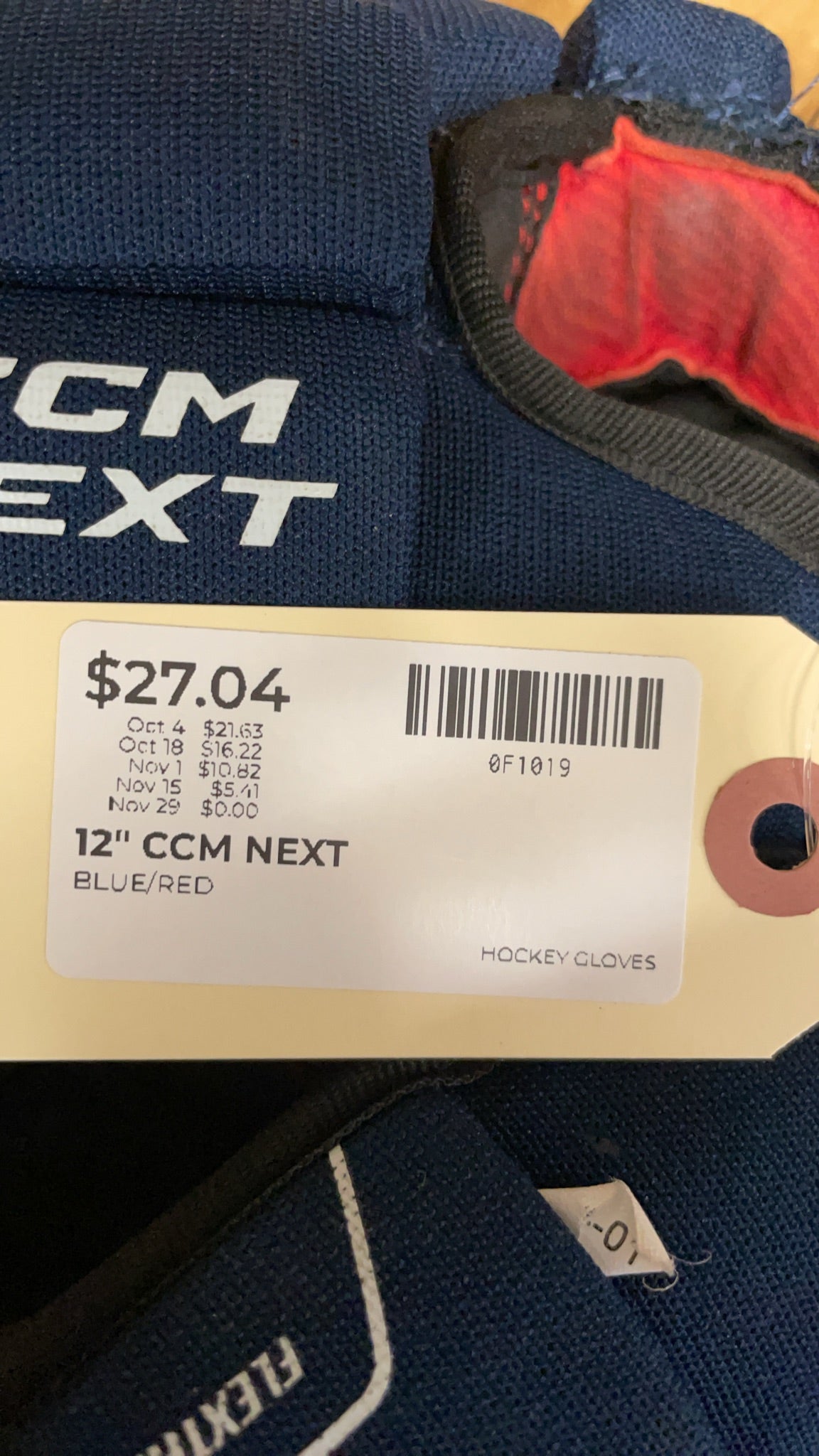 CCM NEXT 12" Hockey Gloves Blue/Red