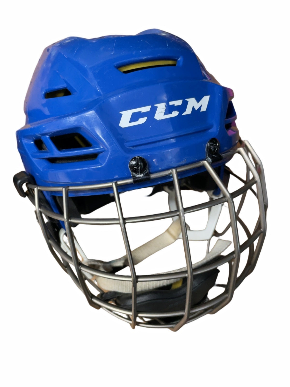CCM Tacks 310 Size M 55-59cm Blue Hockey Helmet with Cage