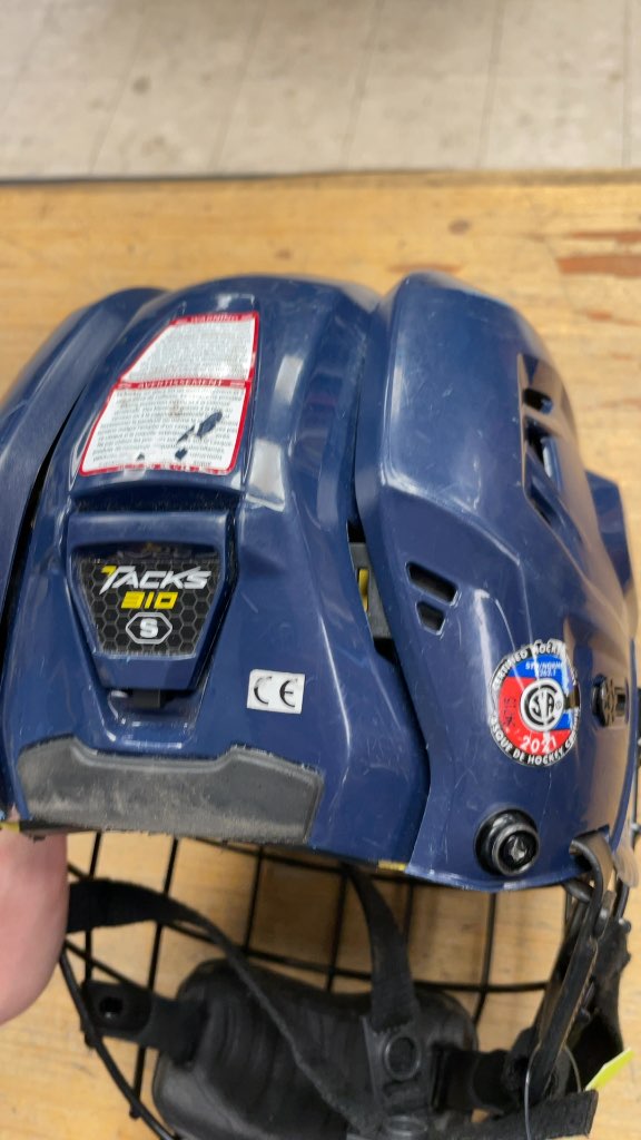 CCM Tacks 910 Hockey Helmet with Cage - Navy - Small