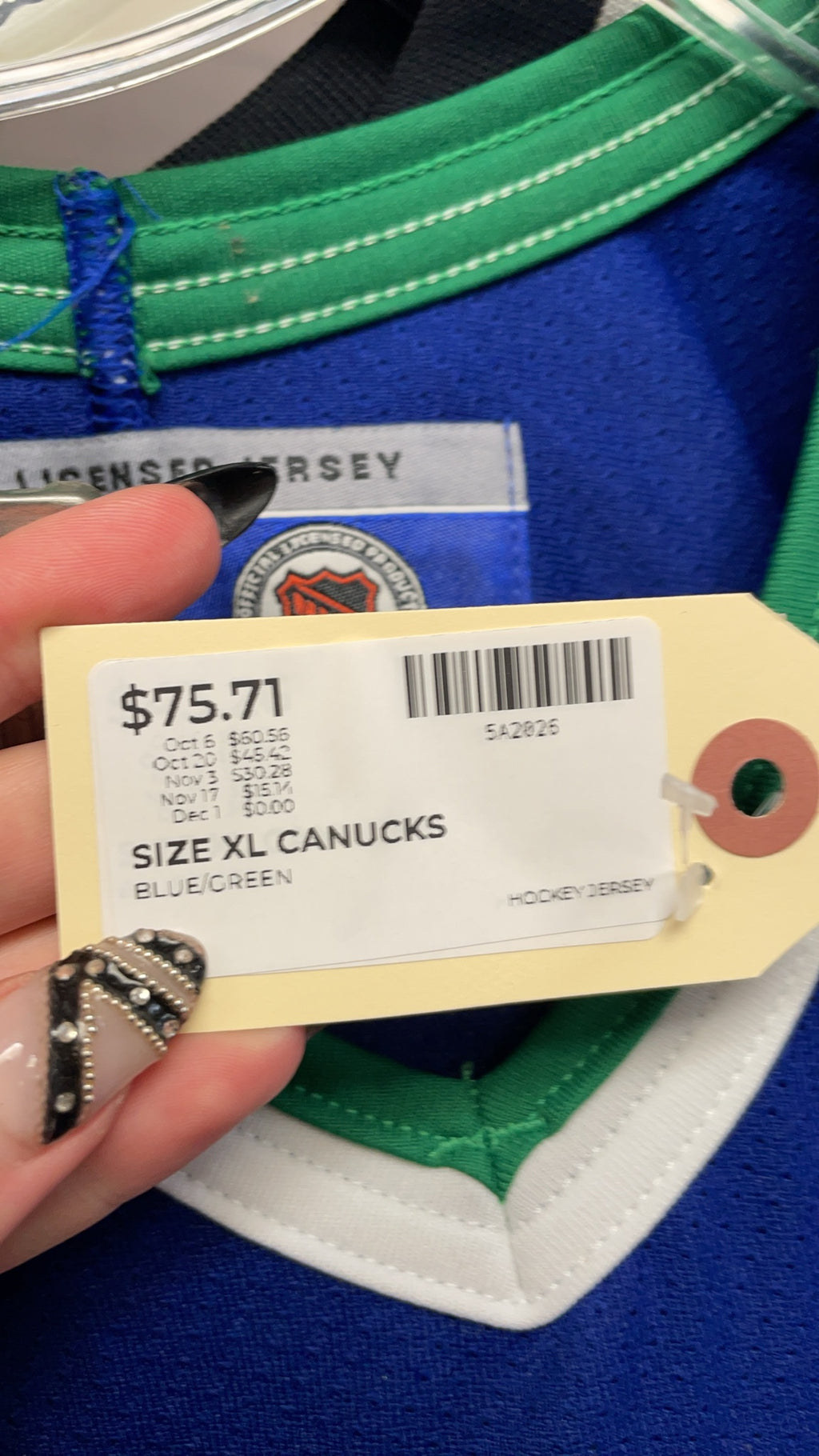 CCM Trevor Linden Vancouver Canucks Size XL Hockey Jersey