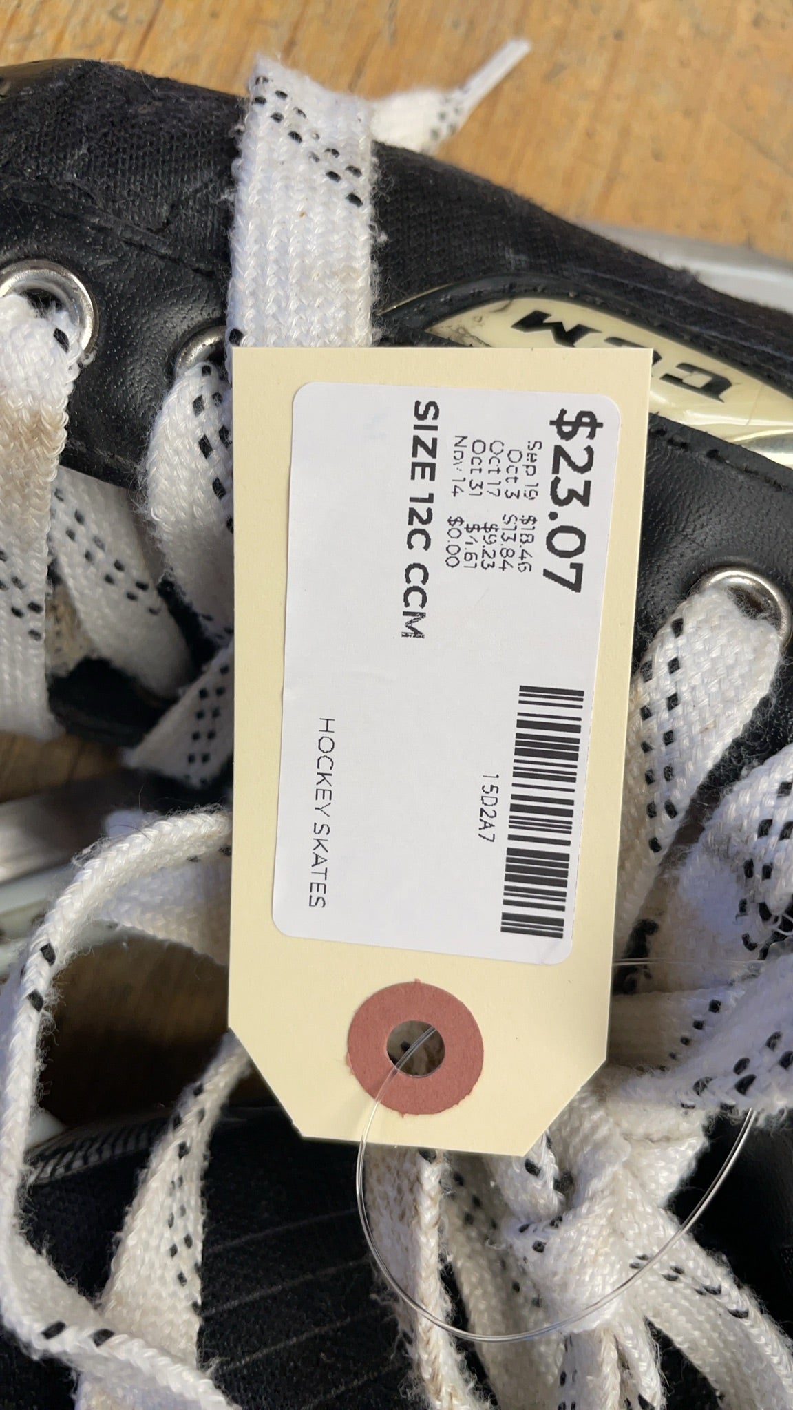 CCM U+ Shock Size 12C Hockey Skates