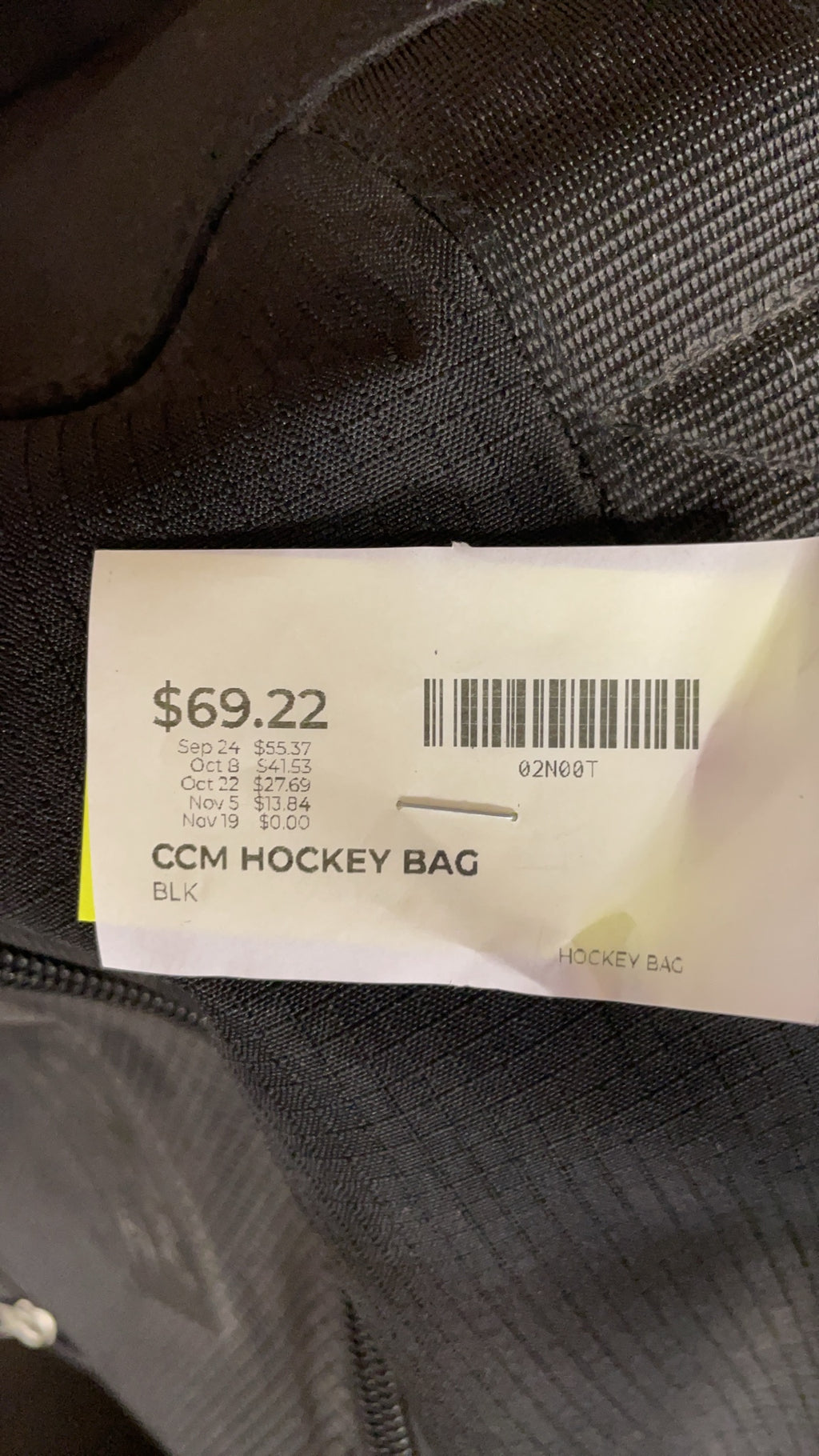 CCM Wheeled Hockey Bag Black