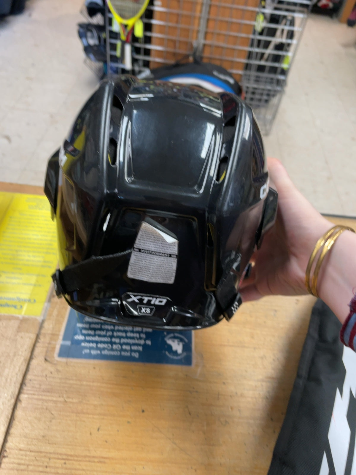 CCM XT10 Size XS Black Skating Helmet with Bauer Cage