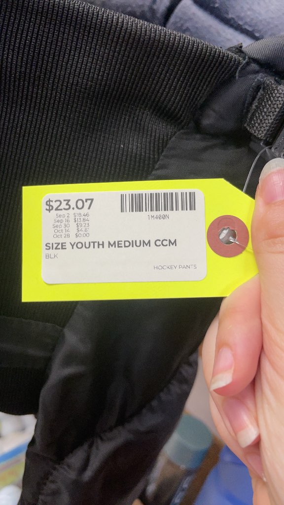 CCM Youth Medium Hockey Pants - Black